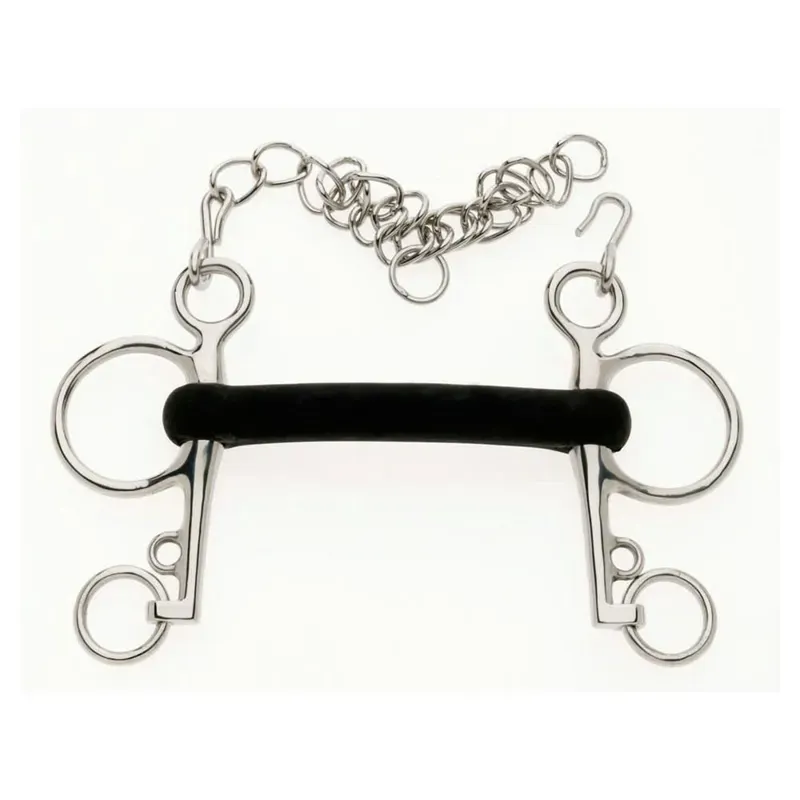 Lorina Hard Rubber Mullen Mouth Pelham in Silver