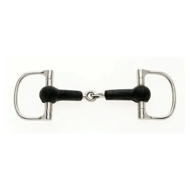 Lorina Rubber D Ring Snaffle in Black