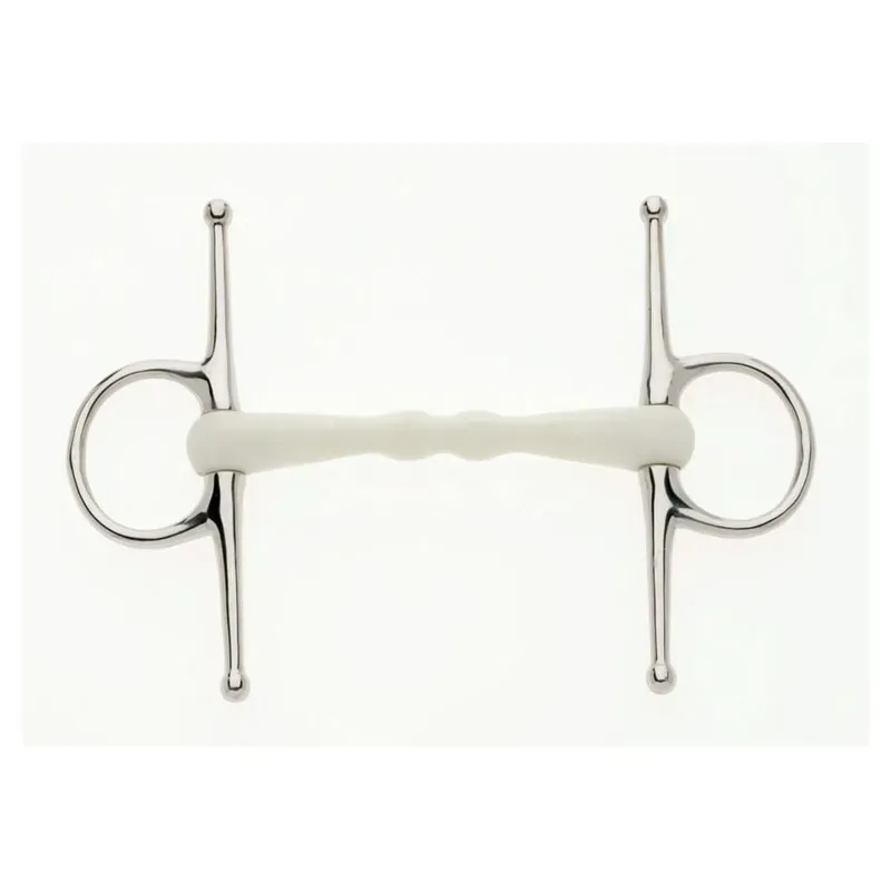 Lorina Flexi Full Cheek Mullen Mouth Eggbutt Snaffle in White