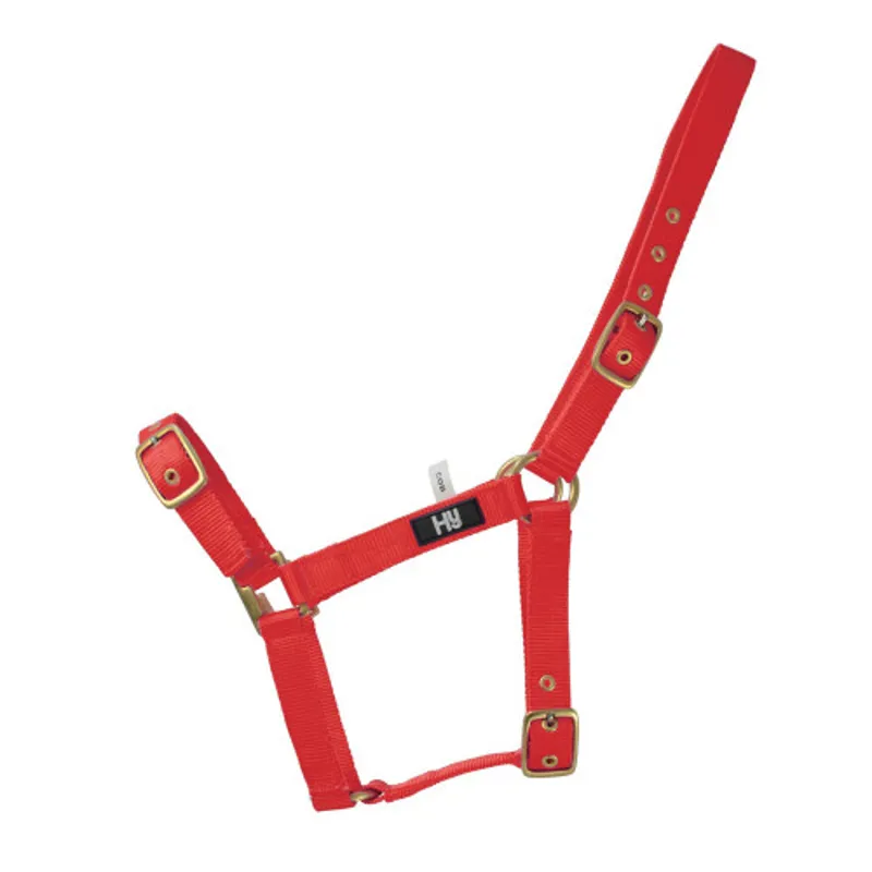 Hy Equestrian Holly Fully Adjustable Head Collar - - Red