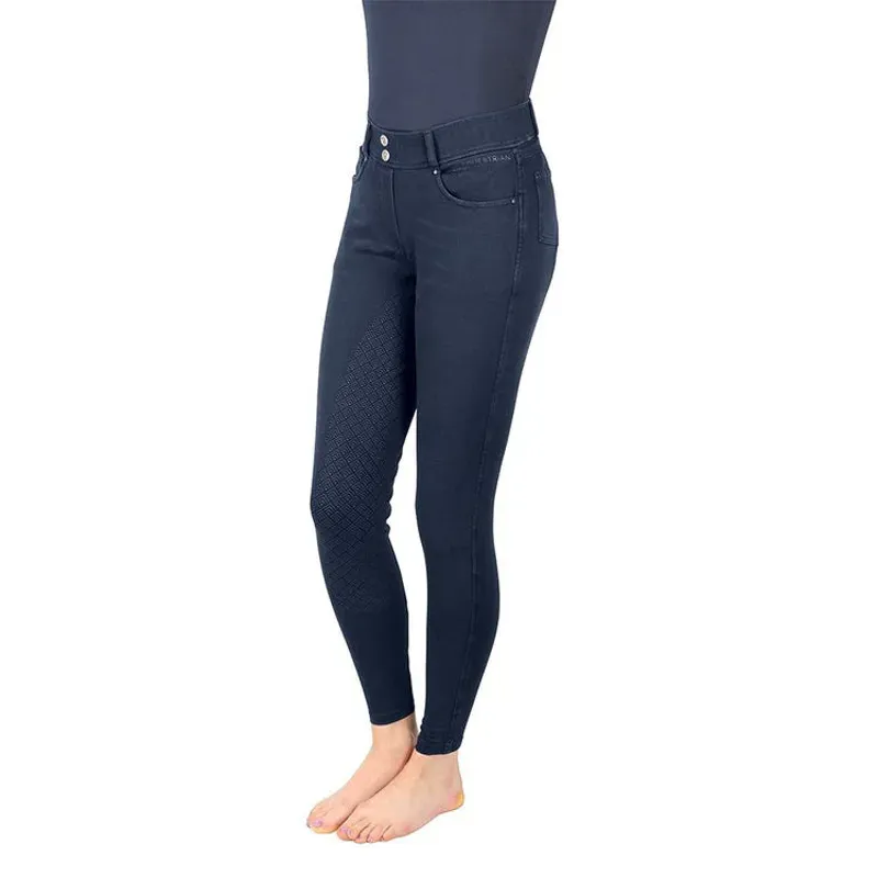 Hy Equestrian Elevate Style Denim Breeches in Dark Blue