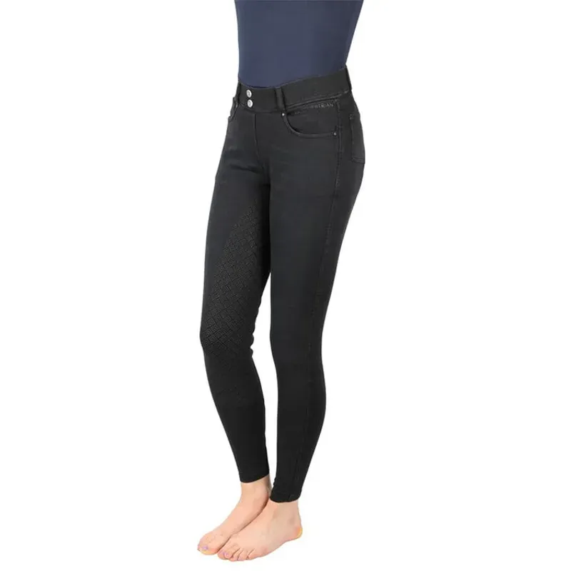 Hy Equestrian Elevate Style Denim Breeches in Black