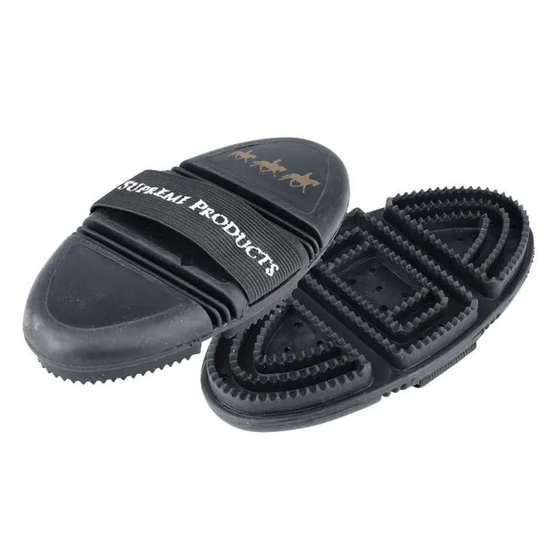 Supreme Products 18.5 X 9.5cm Pro Groom Bend Curry Comb in Black/Gold