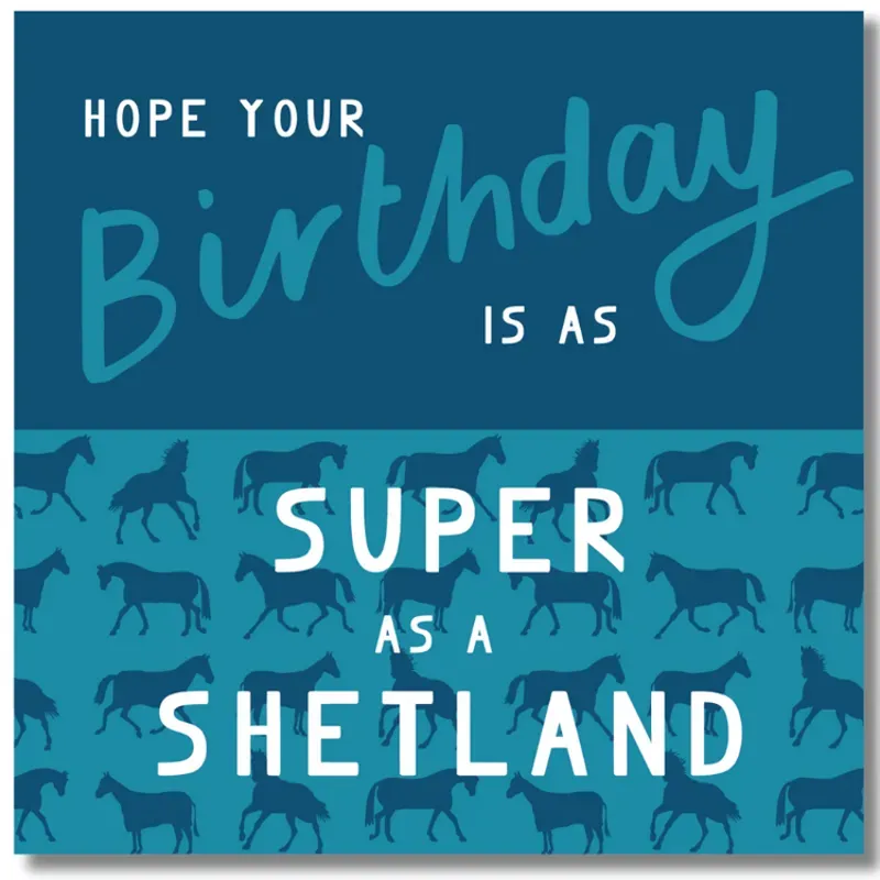 Gubblecote Beautiful Greetings Card in Super as a Shetland