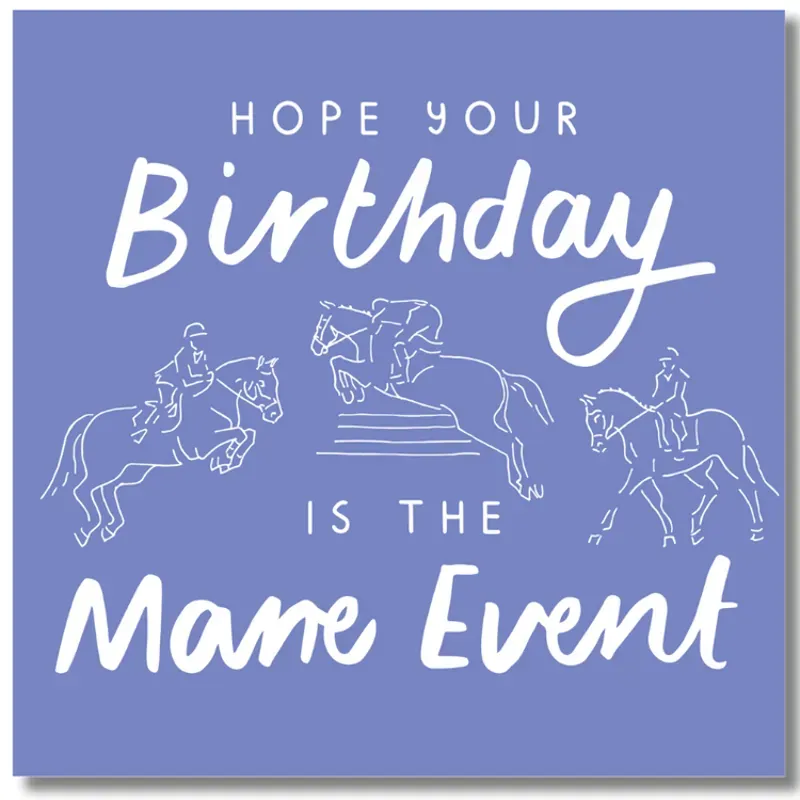 Gubblecote Beautiful Greetings Card in Mane Event