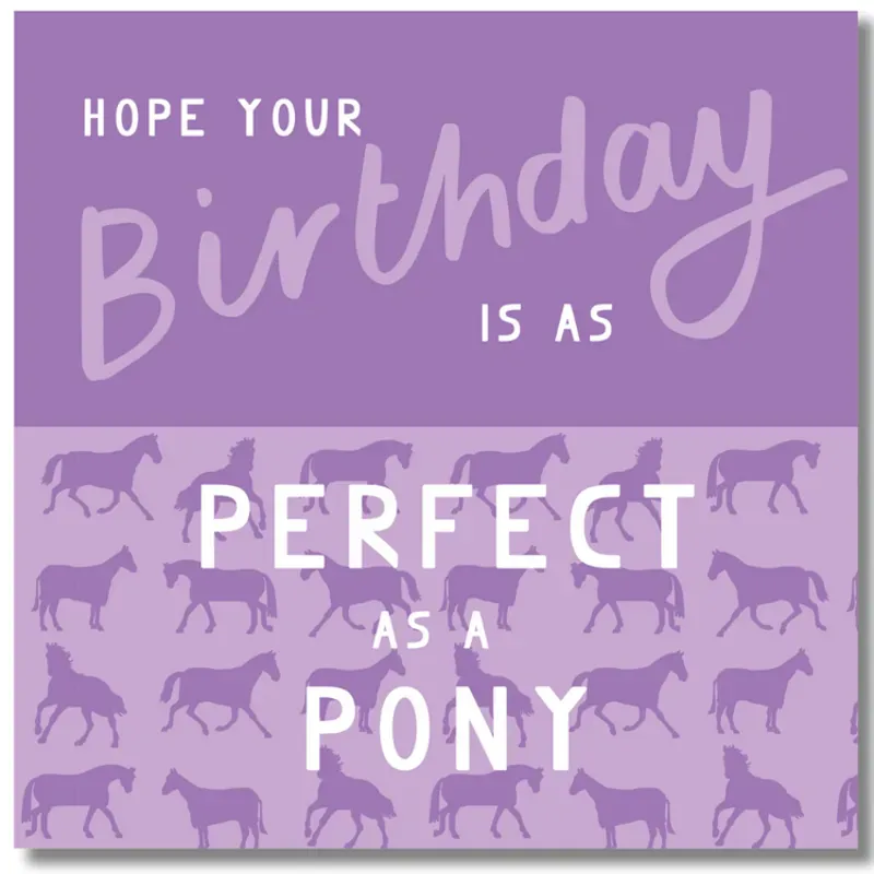 Gubblecote Beautiful Greetings Card in Perfect as a Pony