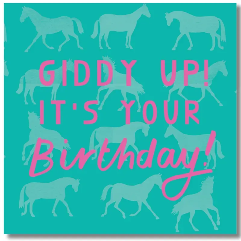 Gubblecote Beautiful Greetings Card in Giddy Up