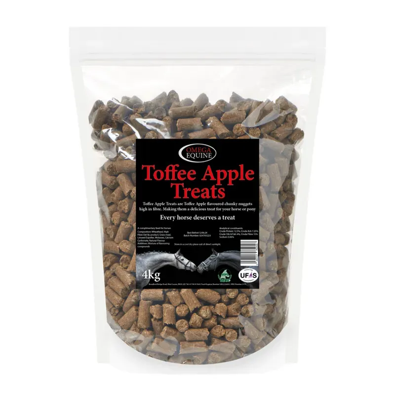 Omega Equine 4kg Treats in Toffee Apple