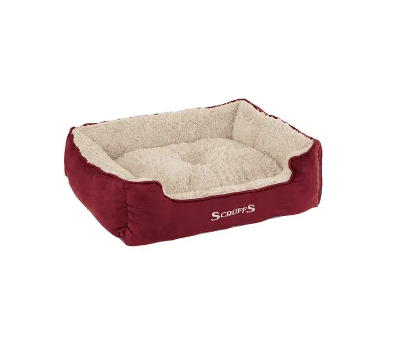 Scruffs One Size Cosy Box Bed in Burgundy Red