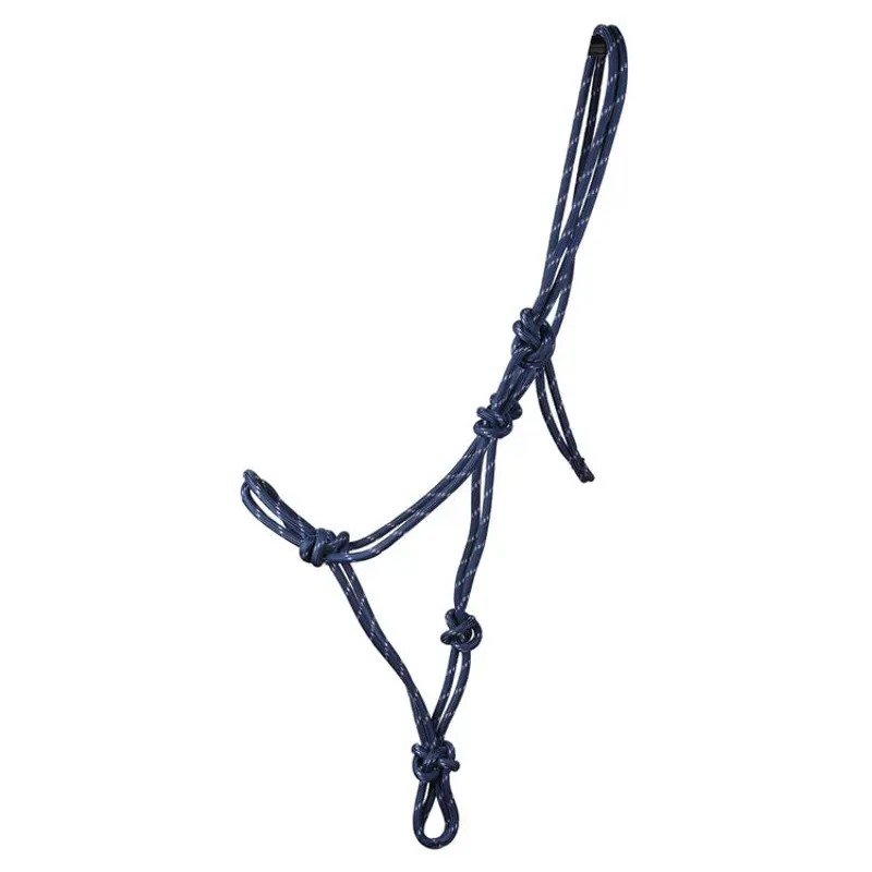 Hy Equestrian Cob/Full Rope Halter in Bright Blue