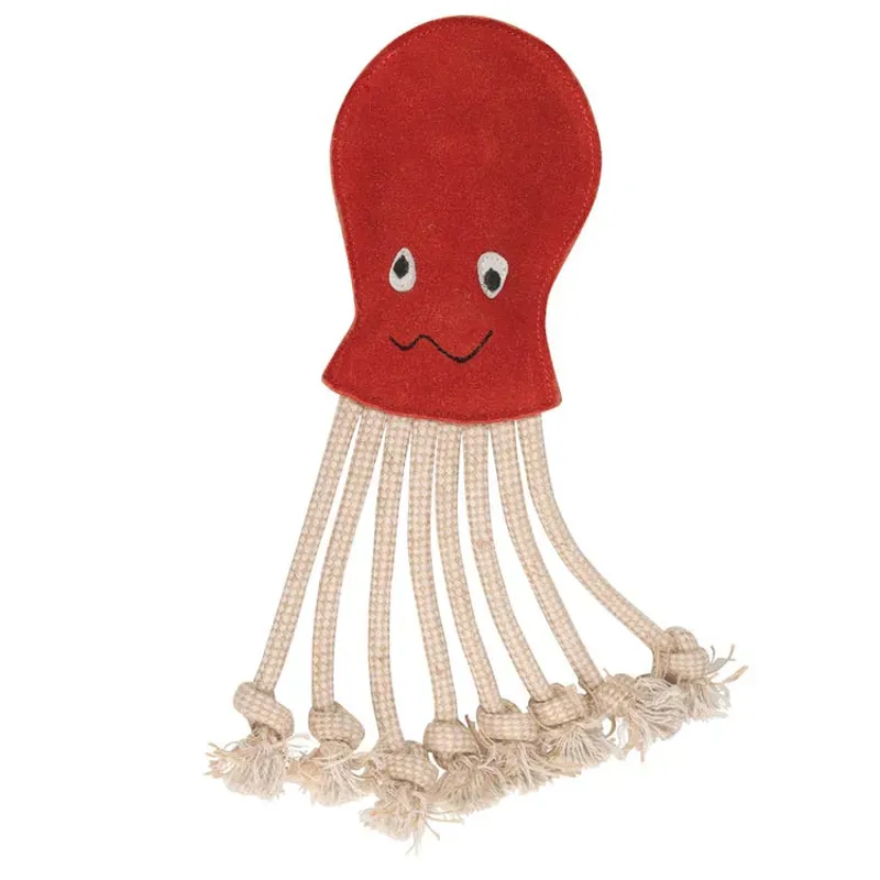 Benji and Flo Crazy Faces Dog Toys in Inky the Octopus