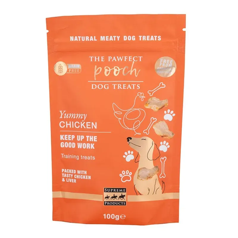 Supreme Products 100g Pawfect Pooch Keep Up The Good Work Training Treats in Orange