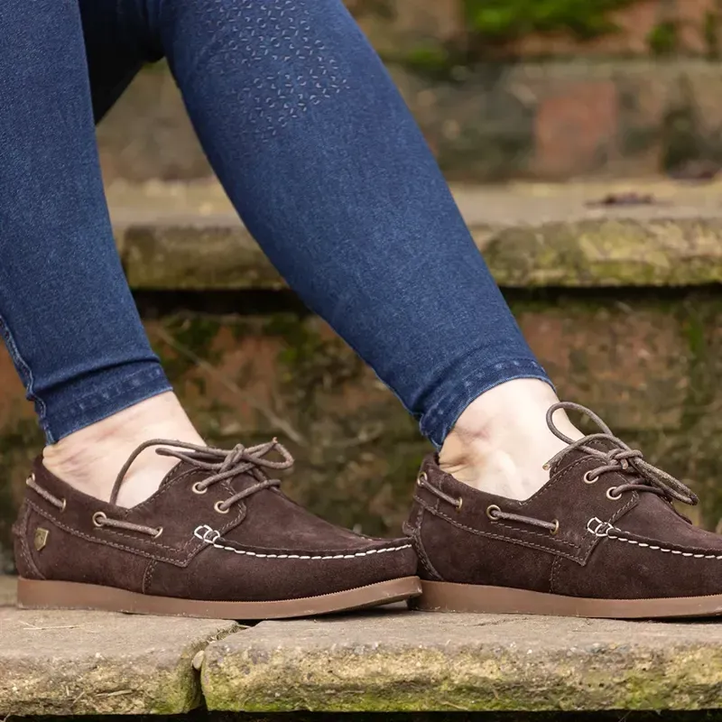 Hy Equestrian Savona Deck Shoes in Brown-3