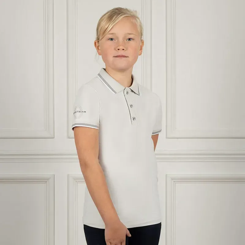 Coldstream Childs Next Generation Darnick Polo Shirt in Frosted Steel
