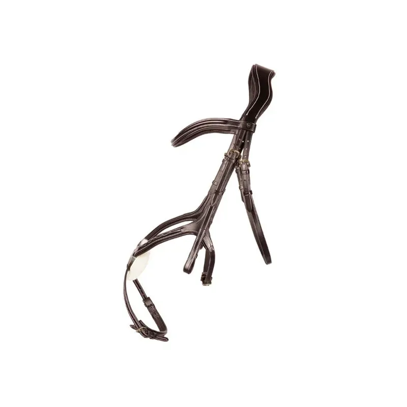 Hy Equestrian ProPresicce Pelle Grackle Leather Bridle in Brown/Brass Hardware