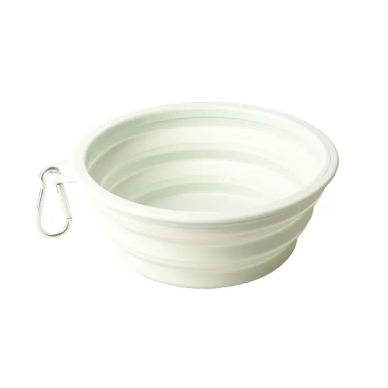 Benji and Flo Collapsible Travel Bowl in Green