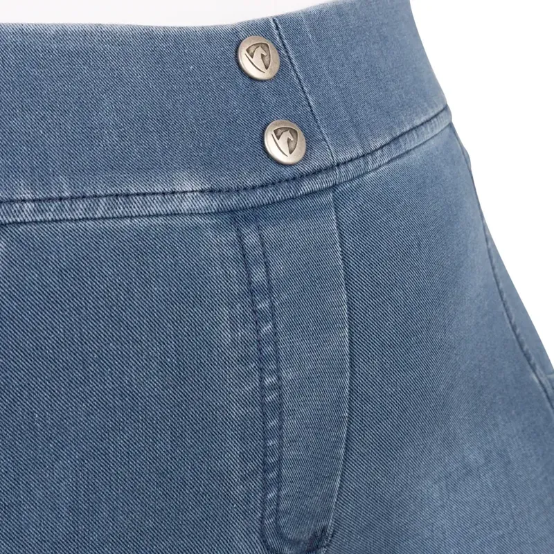 Hy Equestrian Elevate Chambray Denim Tights in Blue-3