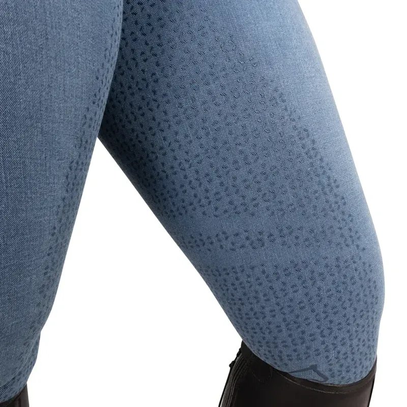 Hy Equestrian Elevate Chambray Denim Tights in Blue-6