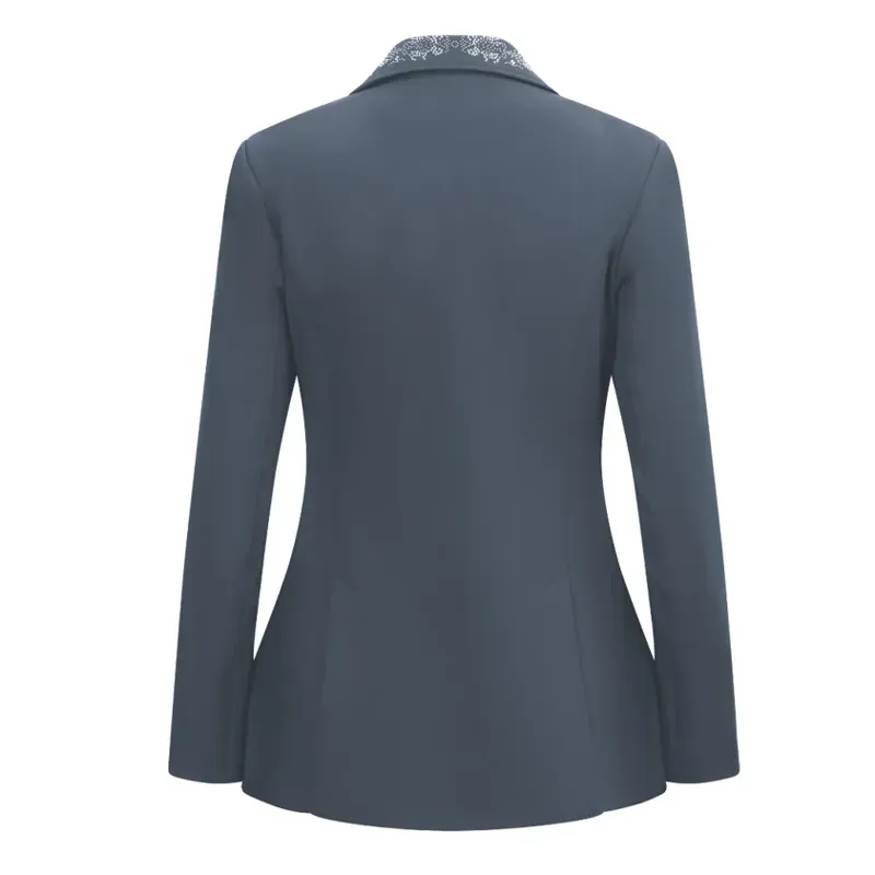 Equetech Crystal Showerproof Competition Jacket in Grey/Silver-1