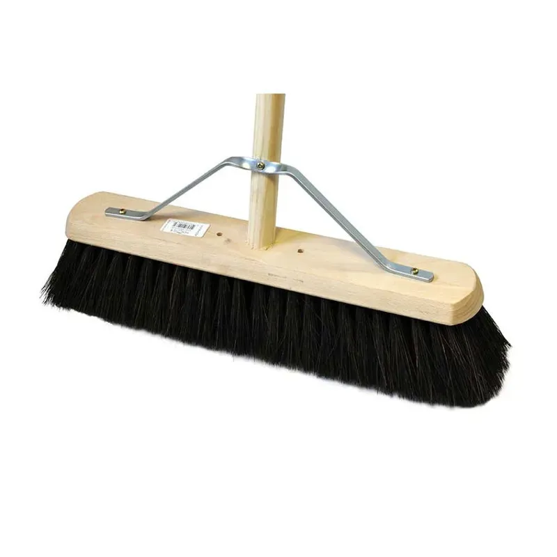 Hill Brush Platform Broom With Handle in Brown