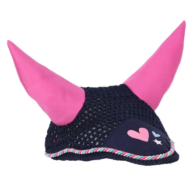 Little Rider I Love My Pony Collection Fly Veil in Navy/Pink