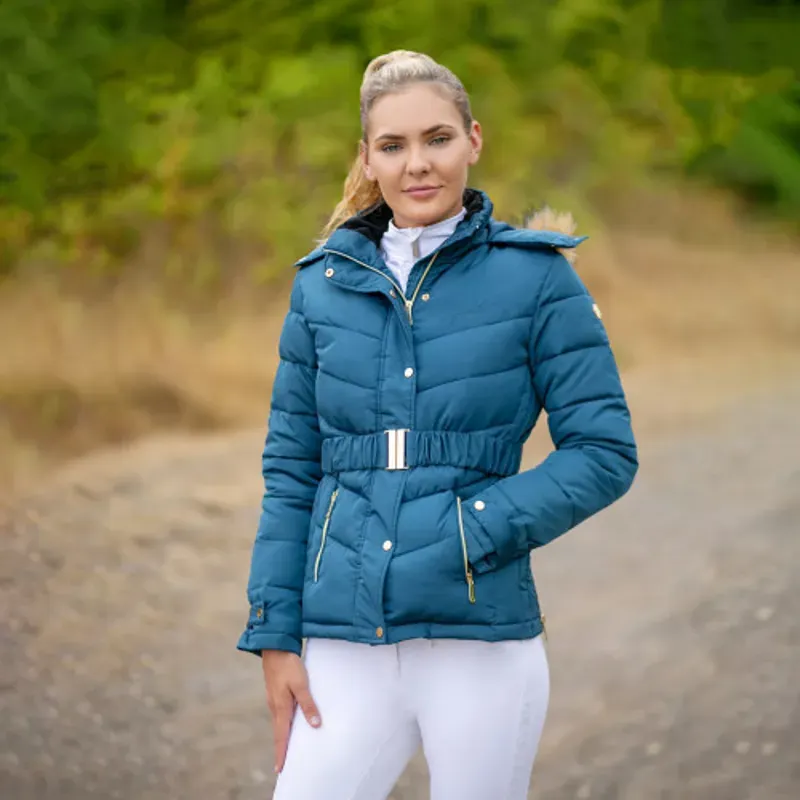 Coldstream Cornhill Quilted Coat in Cool Slate Blue