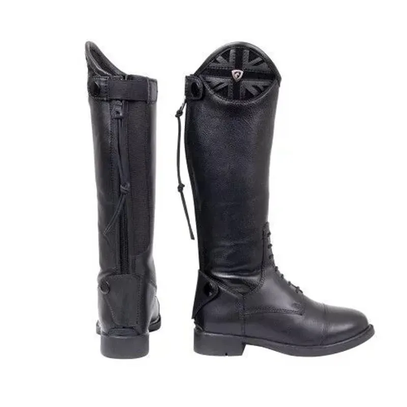 Hy Equestrian Childs Union Jack Riding Boots in Black