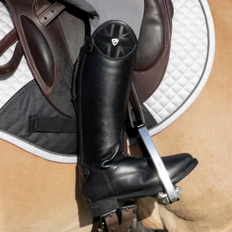 Hy Equestrian Union Jack Riding Boots in Black-4