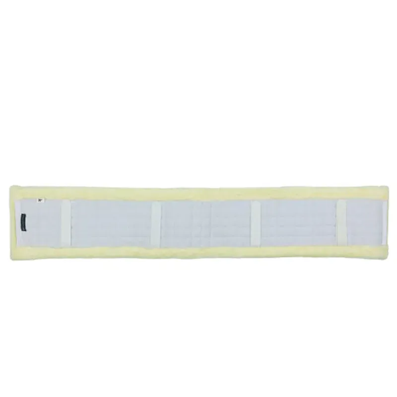 Hy Equestrian GP Fleece Girth Cover in White/Natural