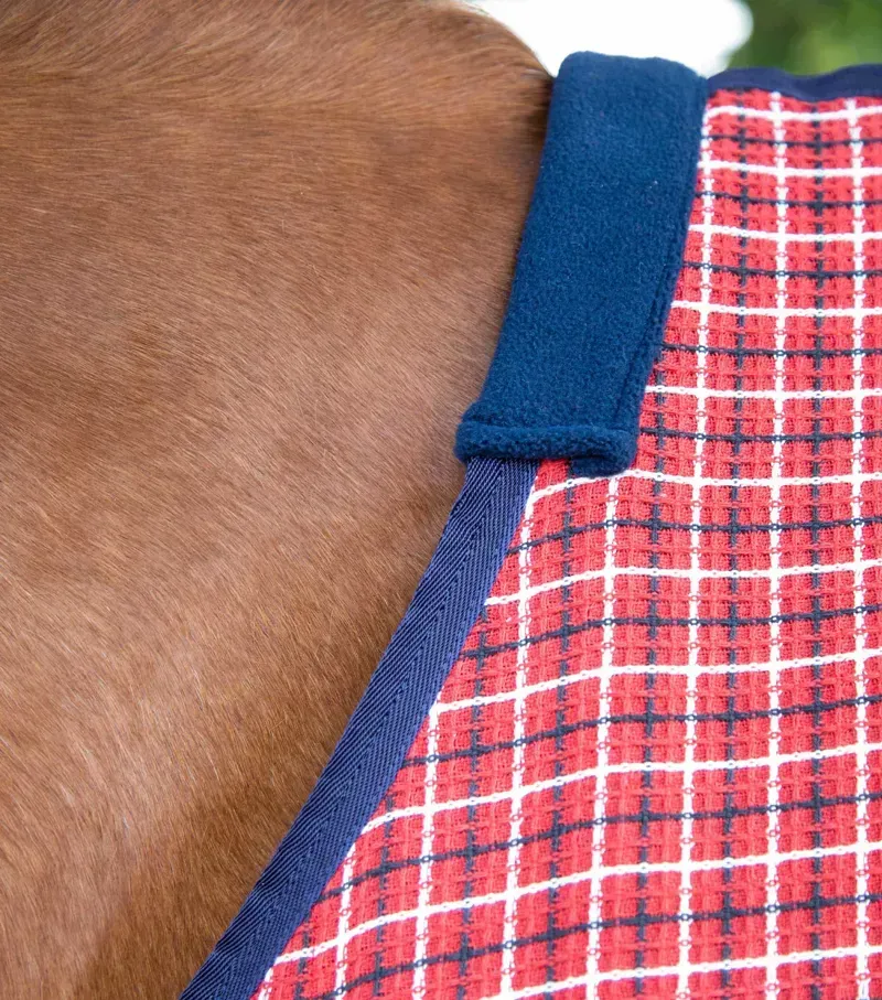 Premier Equine 6'6 3D Waffle Cooler in Red-1