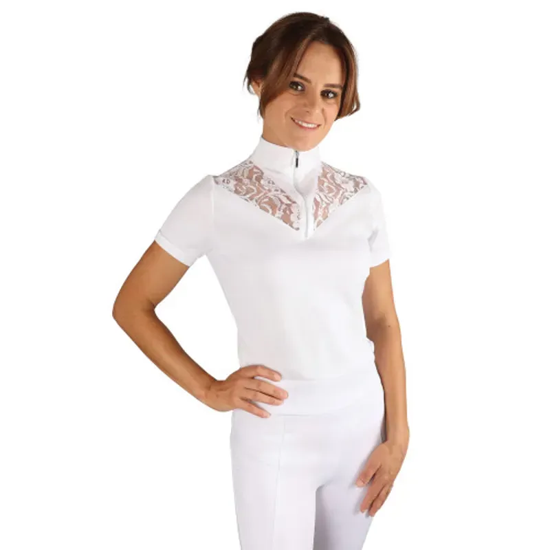 Hy Equestrian Lesley Show Shirt in White