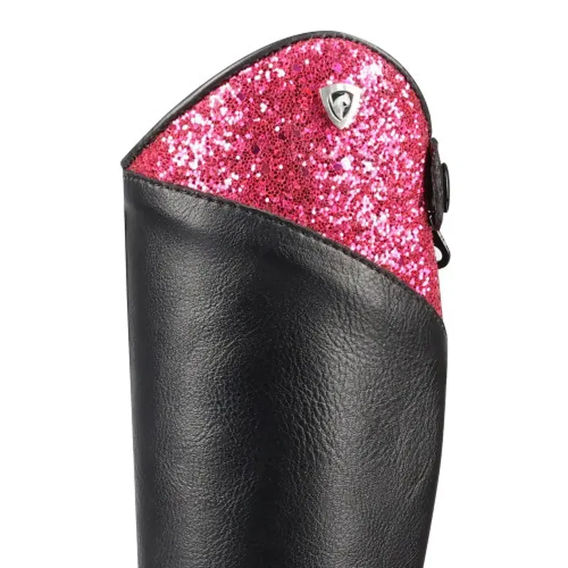 Hy Equestrian Childs Eren Riding Boots in Black/Pink-1