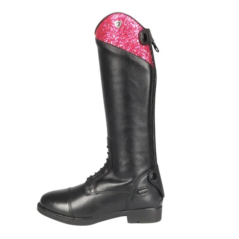 Hy Equestrian Childs Eren Riding Boots in Black/Pink