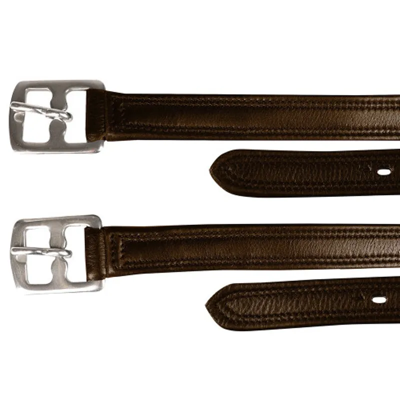 Hy Equestrian Super Soft Stirrup Leathers - Brown - Brown Child