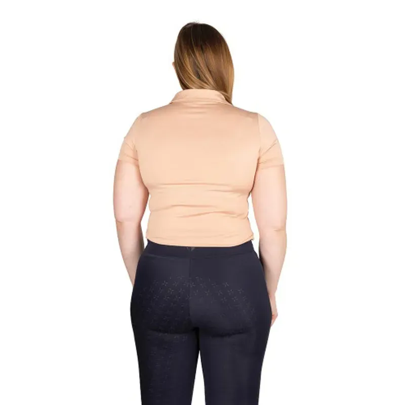 Hy Equestrian Essential Polo Shirt in Maple Sugar-2