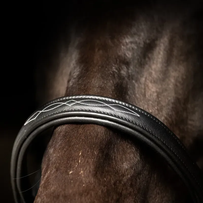 Hy Equestrian ProPresicce Leather Head Collar in Black-2