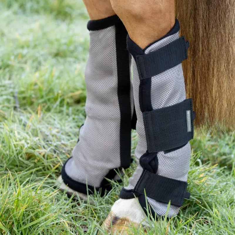 Hy Equestrian Fly Mesh Boot in Grey/Black-2