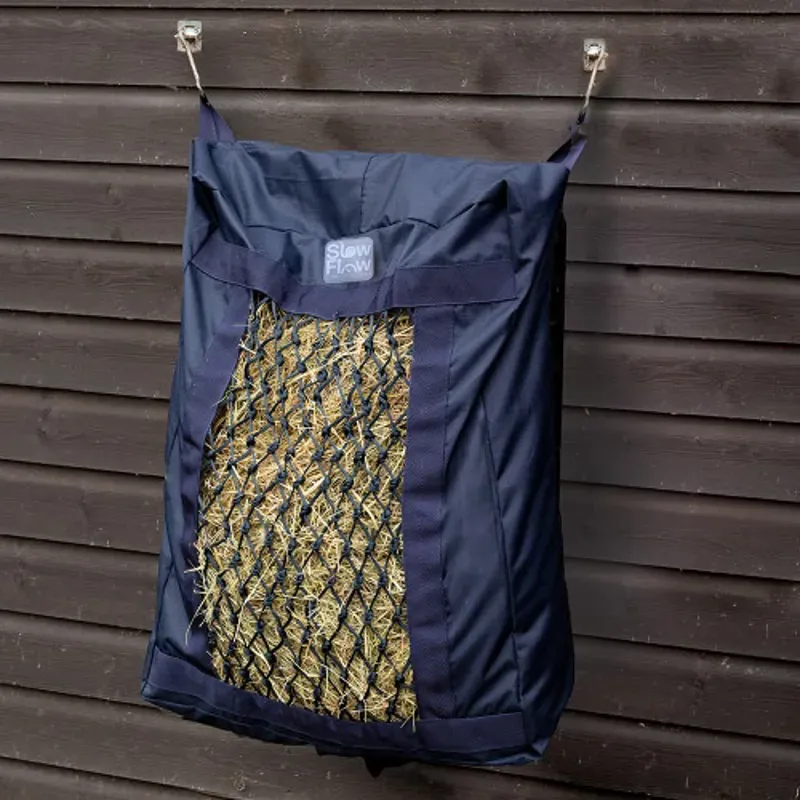 Hy Equestrian Slow Flow Pillow Hay Net in Navy