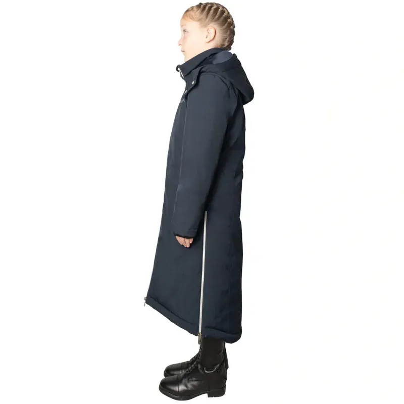 Hy Equestrian Mizs Elevate Guard Waterproof Coat in Navy-1