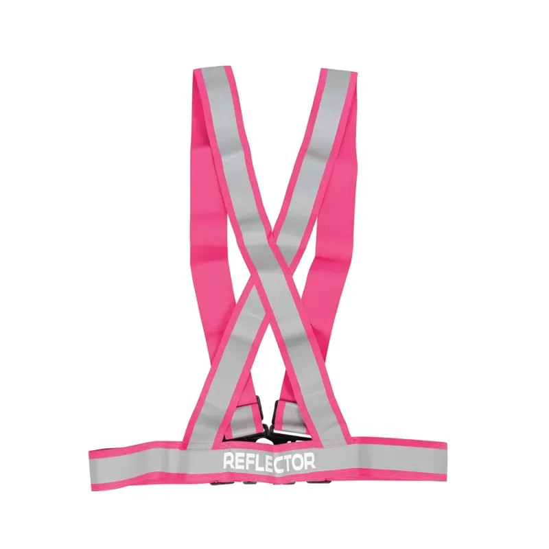 Hy Equestrian Reflector Adjustable Harness in Pink-1