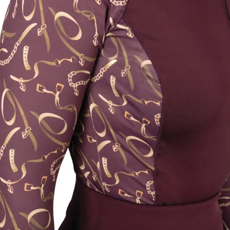 Hy Equestrian Elevate Heritage Base Layer in Berry-3
