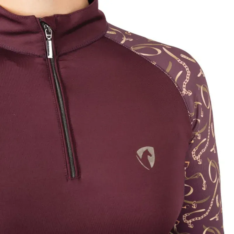 Hy Equestrian Elevate Heritage Base Layer in Berry-4