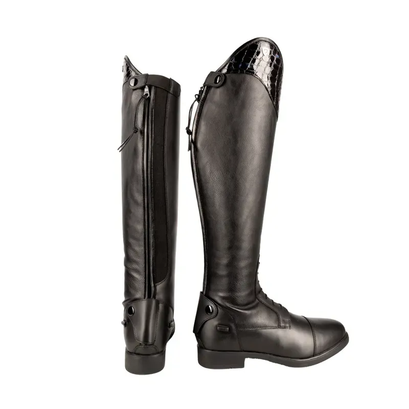 Hy Equestrian Aliano Riding Boots in Black/Blue-1
