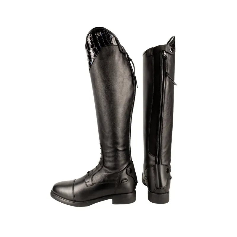 Hy Equestrian Aliano Riding Boots in Black/Blue-3