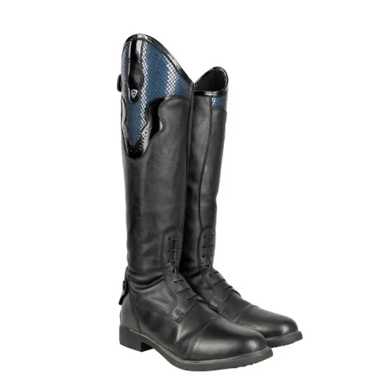 Hy Equestrian Children's Bolono Riding Boots in Black/Blue