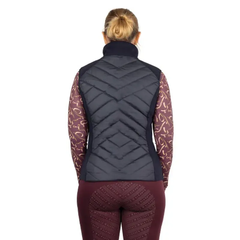 Hy Equestrian Elevate Style Gilet in Navy/Berry-3