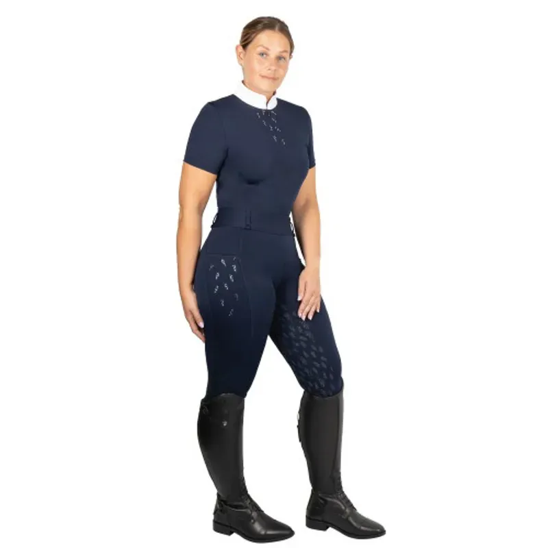 Hy Equestrian Roka Reign Riding Tights in Navy-1