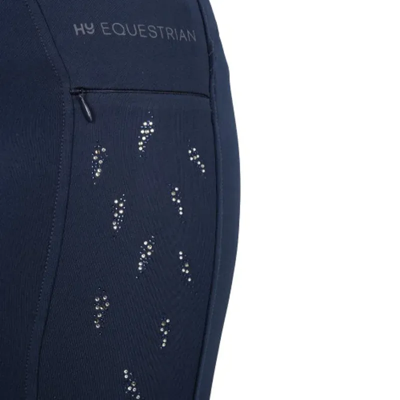Hy Equestrian Roka Reign Riding Tights in Navy-2