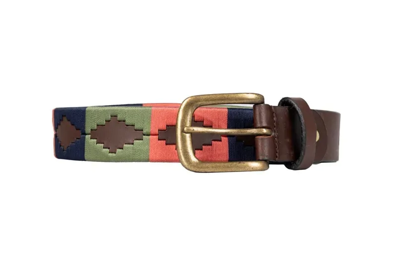 Hy Equestrian Elevate Polo Belt in Pink/Navy/Green