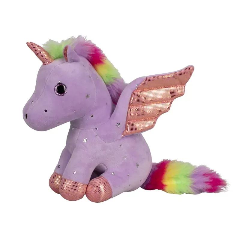 Hy Equestrian Medium Play Time Ponies Plush Unicorn Toy in Purple